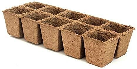 Daniel's Plants 2" Naked Pots Seedling Trays | Natural Plantable Seed Starter Trays | OMRI-Listed Biodegradable | Earth Friendly Contains No Peat | 100 Cell 2 Inch Tray (100, 2 Inch Tray)