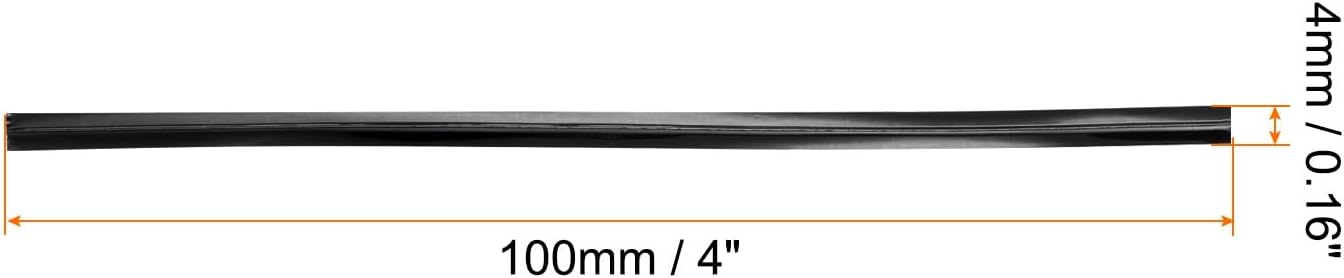 HARFINGTON 800pcs Bag Twist Ties 4" Reusable Plastic Metallic Twist Ties Wire Cable Ties for Party Bread Candy Cake, Black