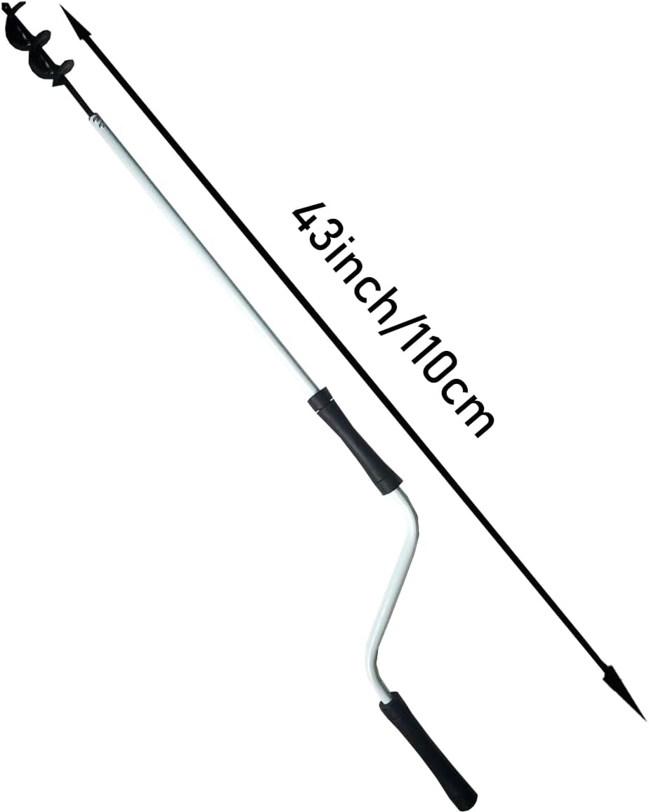 Compost Aerator Tool, 110CM Length Iron Composting Accessories - Manual Turners for Compos Bins and Garbage Decomposition, Rustproof and Durable