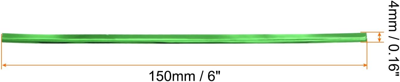 HARFINGTON 800pcs Bag Twist Ties 6" Reusable Plastic Metallic Twist Ties Wire Cable Ties for Party Bread Candy Cake, Green