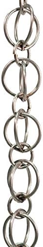 Nutshell Stores Double Loops Rain Chain - Stainless Steel - 19 Feet