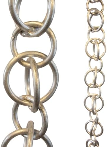 Nutshell Stores Double Loops Rain Chain - Aluminum - 8 Feet