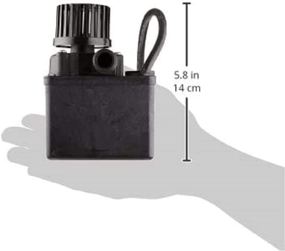 Little Giant PE-2.5F-PW 115 Volt, 1/28 HP, 475 GPH Submersible Direct Drive Pump for Small Ponds or Fountain with 15-Ft. Cord, Black, 566612