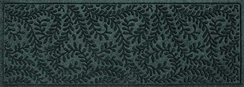 WaterHog Indoor/Outdoor Door Mat, 2' x 5', Made in USA, Durable & Skid-Resistant Front Door Rug, Decorative, Water-Trapping & Heavy-Duty Entryway Floor Mat For Your Home, Boxwood Collection, Evergreen