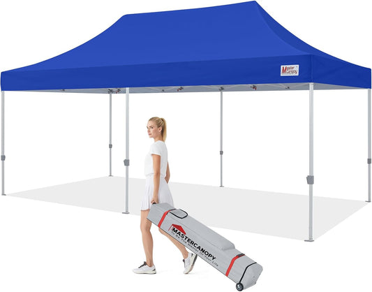 MASTERCANOPY Pop Up Canopy Tent Commercial Grade 10x20 Instant Shelter (Blue)