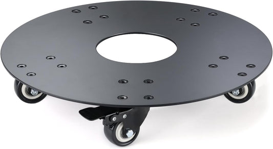 Plant Stand with Wheels,3.0mm Thick Aluminum Alloy Plant Caddy with Wheels Heavy Duty, Rolling Plant Stand Holds 18 Inch and 500lbs(Black)
