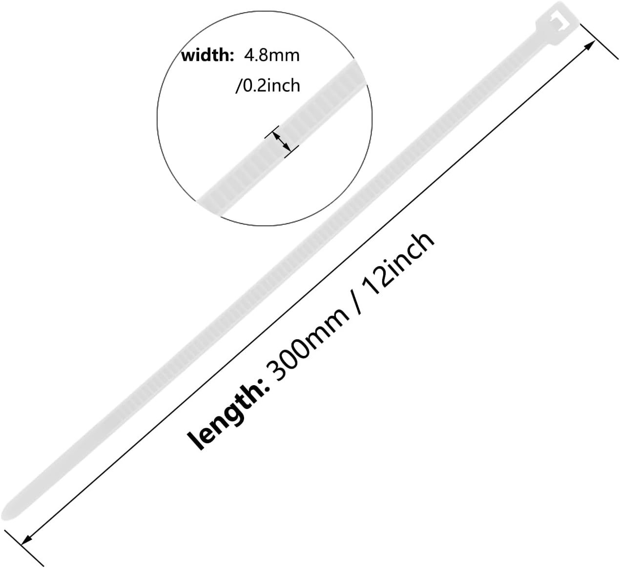 12 Inch Zip Ties Brown 1000 PCS, 50 Lbs- Heavy Duty Tensile Strength, Nylon PA66 UV Resistant Cable Ties for Indoor and Outdoor Use - Ideal for object bundling and fastening