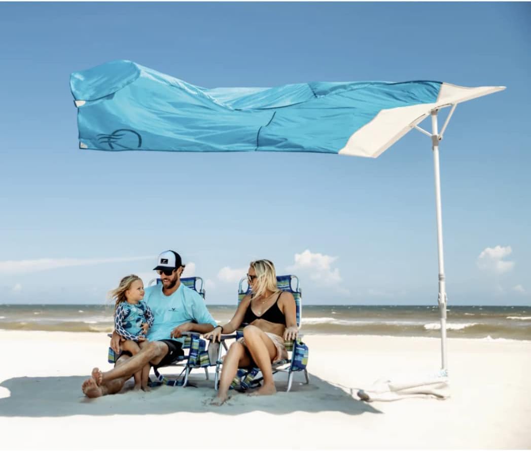 Solbello® Shade - The ultimate Wind-Driven® beach umbrella. Effortless to set up, lightweight, won't blow down the beach, UPF 50+ sun protection