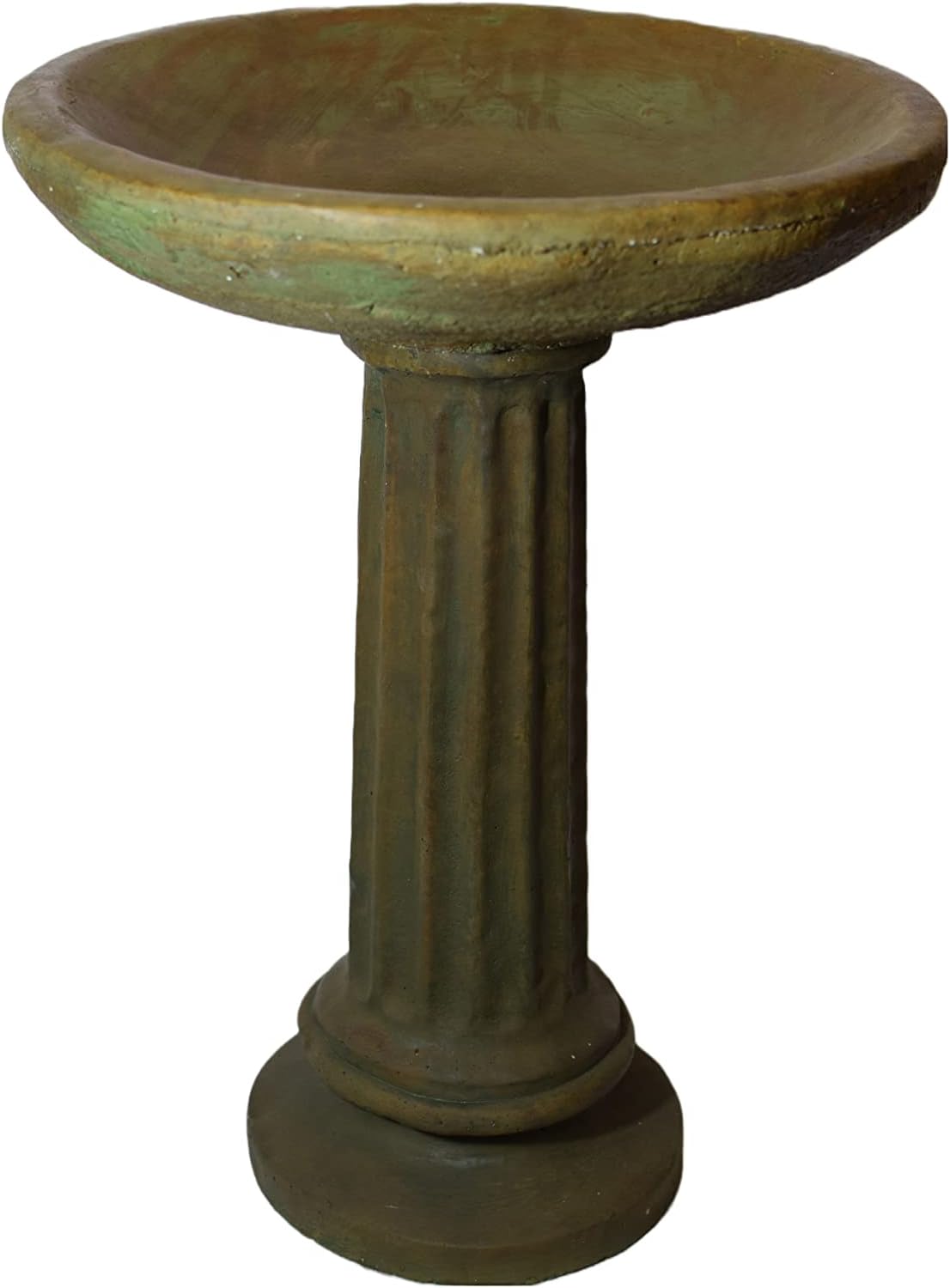 Collanade Birdbath- 26" Tall x 19" Dia- Brushed Moss