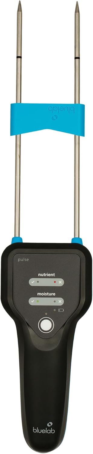 Bluelab Pulse Meter - Handheld Digital Soil Meter Measures Nutrients (TDS), Moisture & Temperature directly from the Root Zone - Grow Healthier Plants with Fast, Accurate Measurements