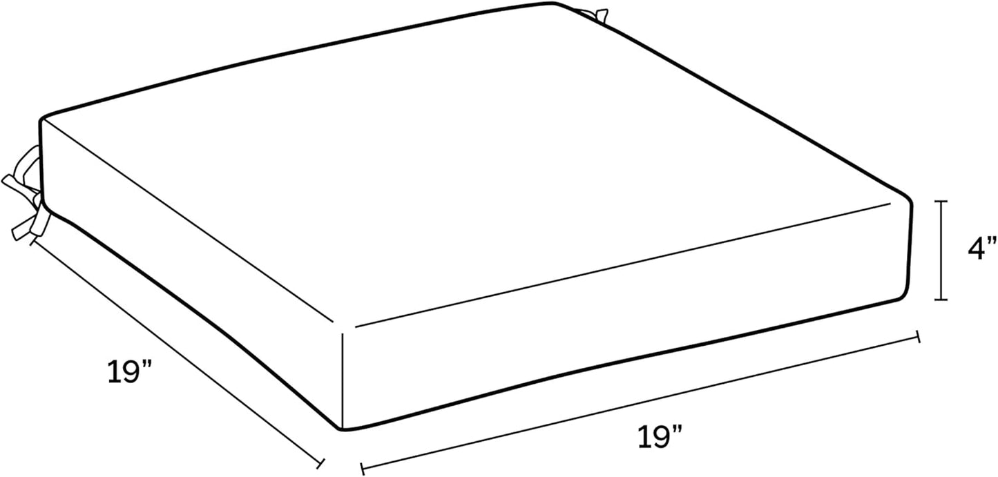 Arden Outdoor Seat Cushion, 19 x 19, Rain-Proof, Fade Resistant Tan Leala