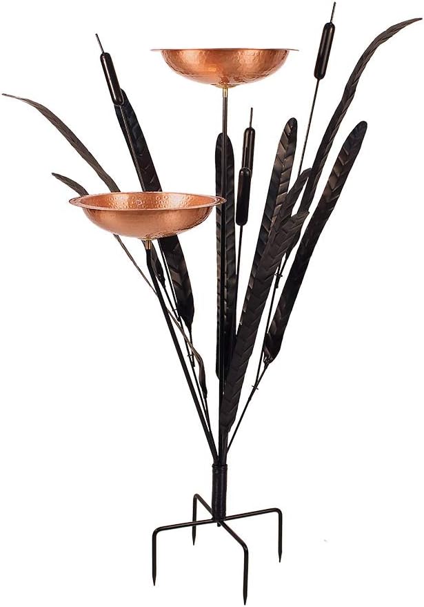 Double Cattail Birdbath
