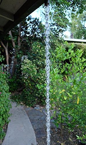 Nutshell Stores Double Loops Rain Chain - Stainless Steel - 14 Feet