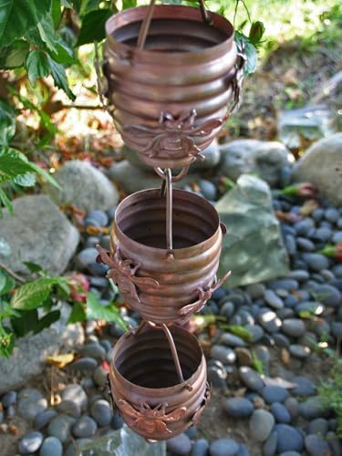 Nutshell Stores Honeybee & Hive Copper Rain Chain - Copper - 11 Feet