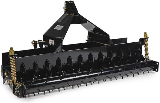 Titan Attachments 72in Soil Yard Pulverizer, Spiked Drum, Category 1 and 2, 3 Point, Quick Hitch Compatible