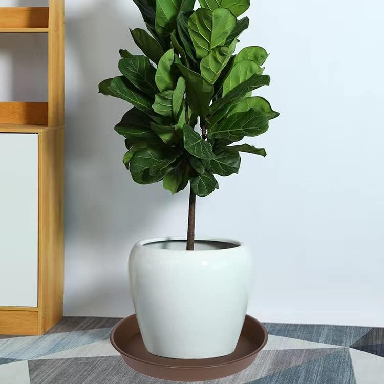 2 Pack of Plant Saucer 19", 2.3" Depth, 18 19 inch Plant Tray Saucer, Plant Dish for The Garden, Large Plant Saucer (19", Chocolate)