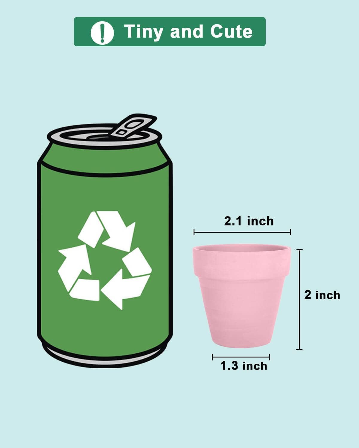 vensovo 48 Pcs 2" Tiny Terracotta & Terra Cotta Pots with Drainage - Peach Pink Small Mini Clay Ceramic Pottery Planter Ideal for Indoor/Outdoor Plants, Crafts, Wedding Favors