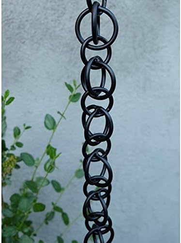 Nutshell Stores Double Loops Rain Chain - Black - 19 Feet