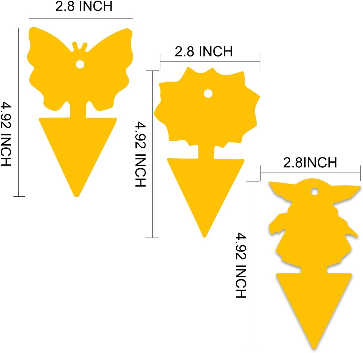 USKICH Sticky Trap Fruit Fly and Gnat Trap Sticky Bug Traps Fungus Traps for Indoor/Outdoor ，Insect Catcher for White Flies,Mosquitoes,Fungus Gnats,Lying Insects (36 Pcs Yellow)