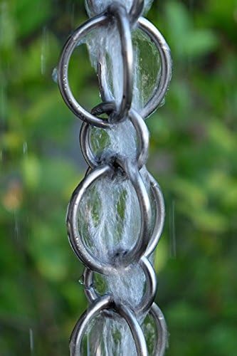 Nutshell Stores Double Loops Rain Chain - Stainless Steel - 19 Feet