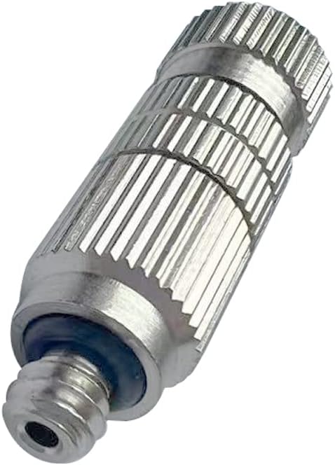 High Pressure Brass Nickel Plated Misting Nozzle for Outdoor Cooling Mist System, 0.2mm Ceramics Orifice, Anti-Drip Cleanable, 10pcs