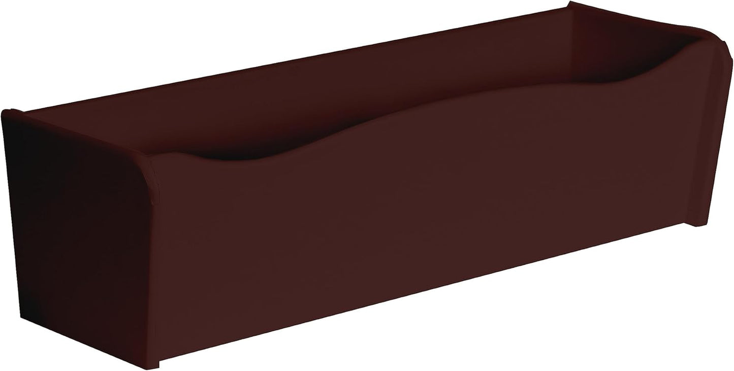 Flower Box 18" x 6" x 5" Dark Brown Polyethlene for Window Sills, Sheds, and Playhouses, 1 PK (FB18BRN-BX1)