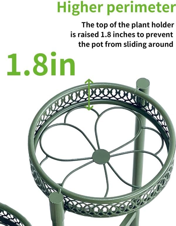 Metal Plant Stands Indoor Outdoor, 6 Tier Plant Stand Corner Plant Shelf, Folding Tall Plant Rack, Heavy Duty Iron Flower Display Holder Stand for Living Room Patio Porch Balcony - GreenFlower