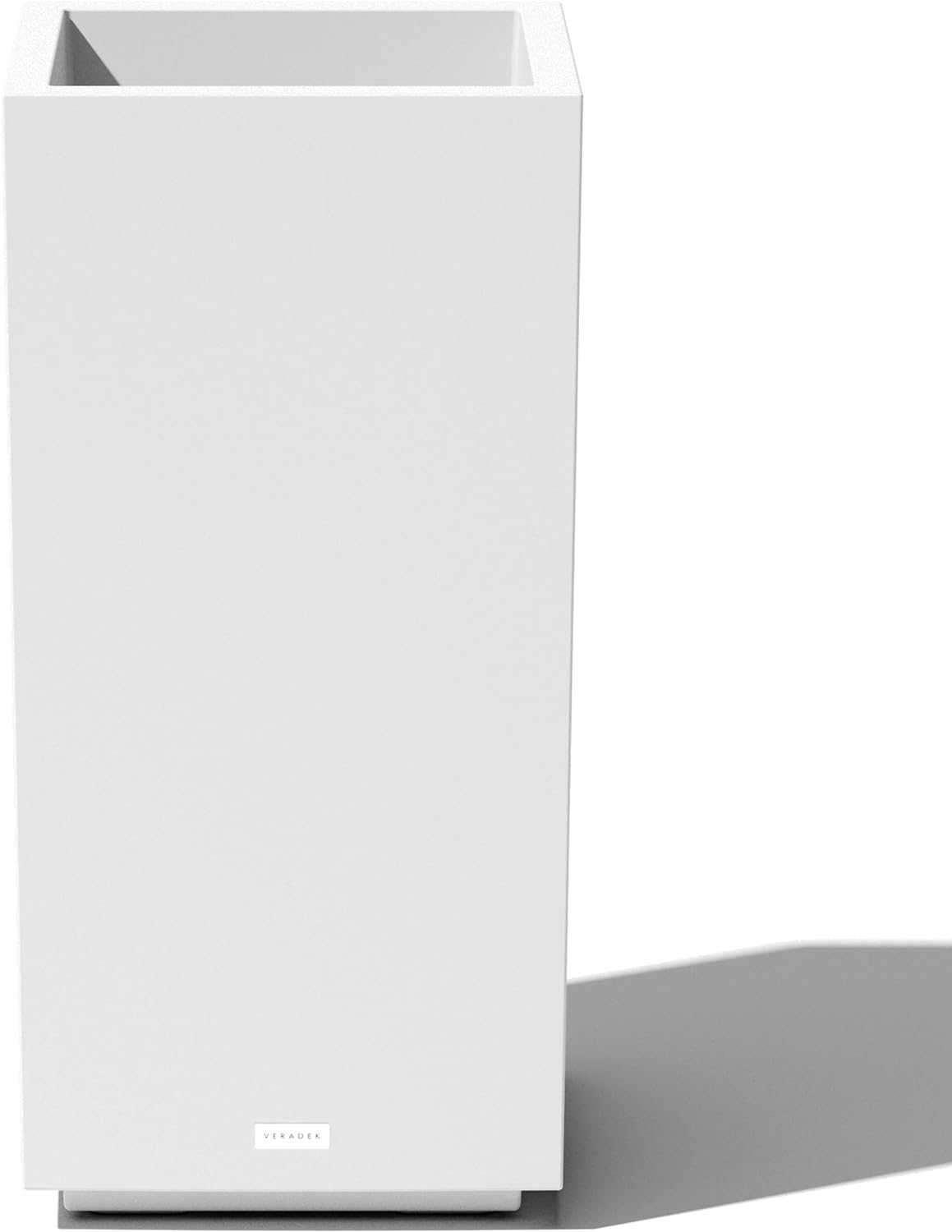 Veradek Block Series Pedestal Planter - Tall Planter for Indoor or Outdoor Front Porch | All-Weather Use with Removable Insert Bucket | Modern Décor for Flowers, Tall Trees, Faux Plants