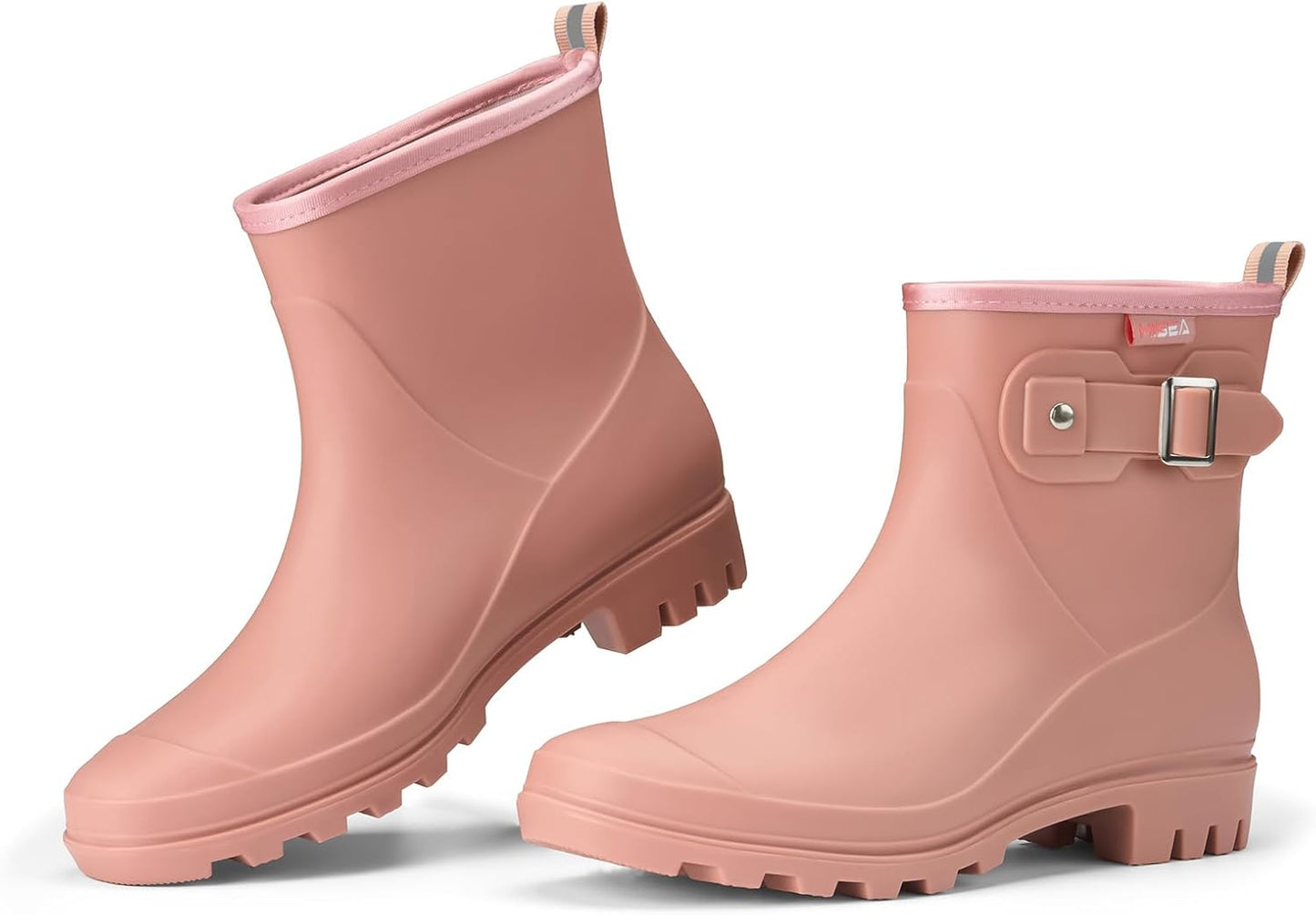 HISEA Women's Ankle Rain Boots Waterproof, Fashion Short Garden Shoes Anti-slip for Women with Comfortable Insole