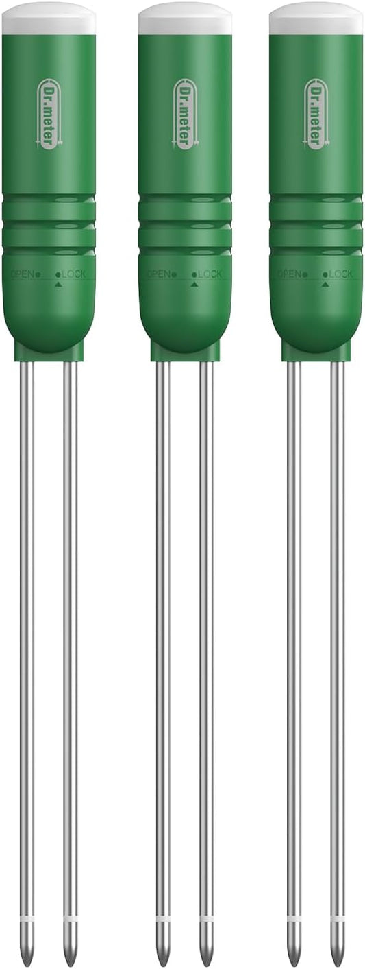 Dr.meter 3 Pack Soil Humidity Sensor Probe, Plants Soil Moisture Meter, Accessory Only, Cannot Be Used Alone