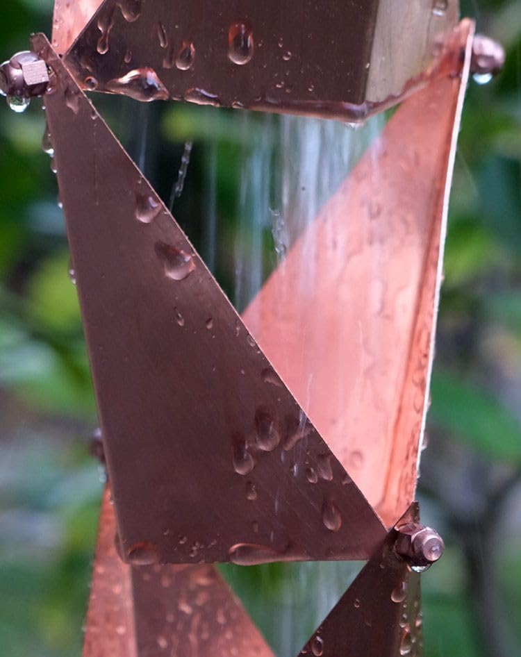 Nutshell Stores Origami Rain Chain - Copper - 15 Feet