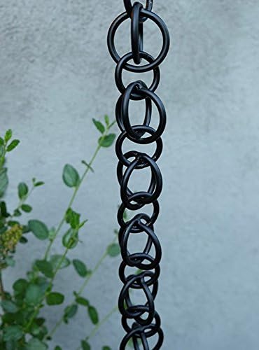 Nutshell Stores Double Loops Rain Chain - Black - 18 Feet
