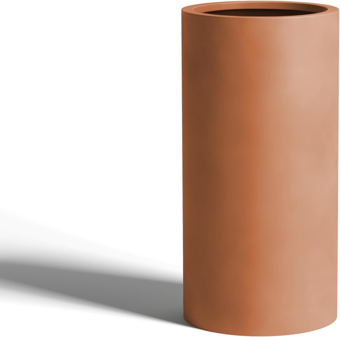 DTY Signature Mount Oxford Tall Outdoor Planter - Large Terracotta 31.5 Inch Height Modern Tall Planter Pot for Indoor & Outdoor Spaces - Stylish Planter for Contemporary Homes and Gardens