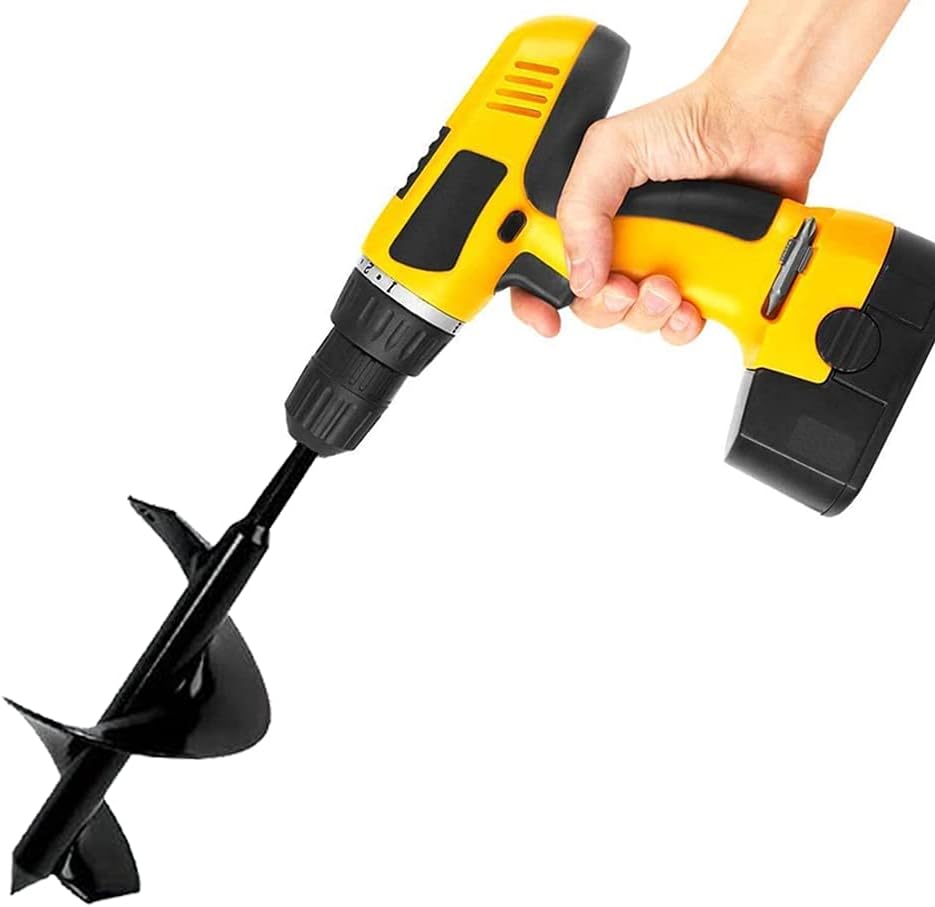 ERYTLLY Bulb Planter, Auger Spiral, Garden Planter Tool 3 x 7 inch,Rapid Umbrella Hole Digger for Planting Bulb Seedlings Bedding Tulips, and Digging Weeds Roots