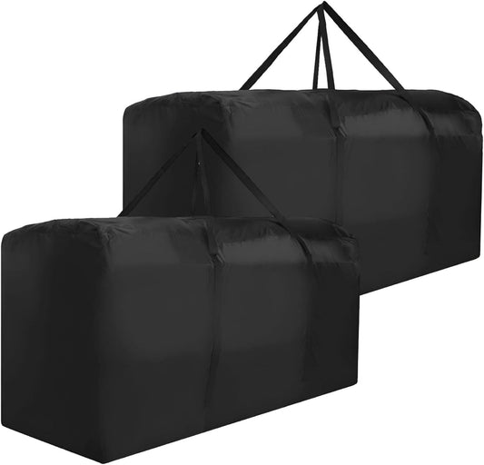 Patio Cushion Storage Bag Waterproof Extra Large Protective Zippered Outdoor Cushion Storage Bags Furniture Storage Bag with Handles, 68" L x 30" W x 20" H (2 Pack)