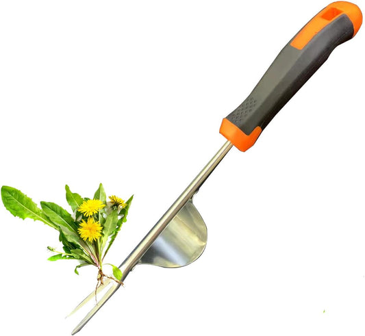 2025 Weed Puller Tool,Ergonomic Hand Weeder Tool, Removal Tool for Garden,Uprooting Tool, Rubber Handle Manual Puller,Easy to Use Physics-Driven Leverage, V-Shaped Forks