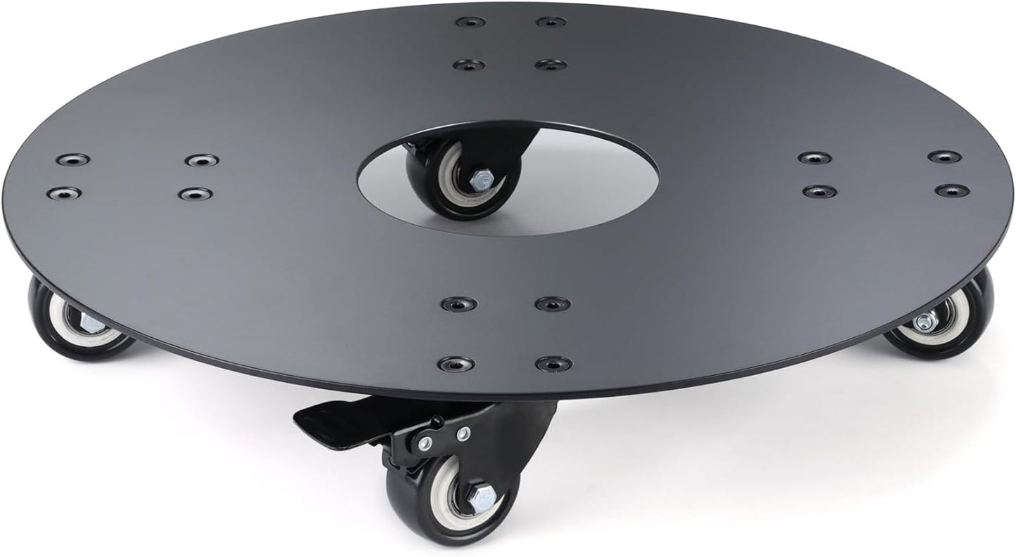 Plant Stand with Wheels,3.0mm Thick Aluminum Alloy Plant Caddy with Wheels Heavy Duty, Rolling Plant Stand Holds 16 Inch and 500lbs(Black)