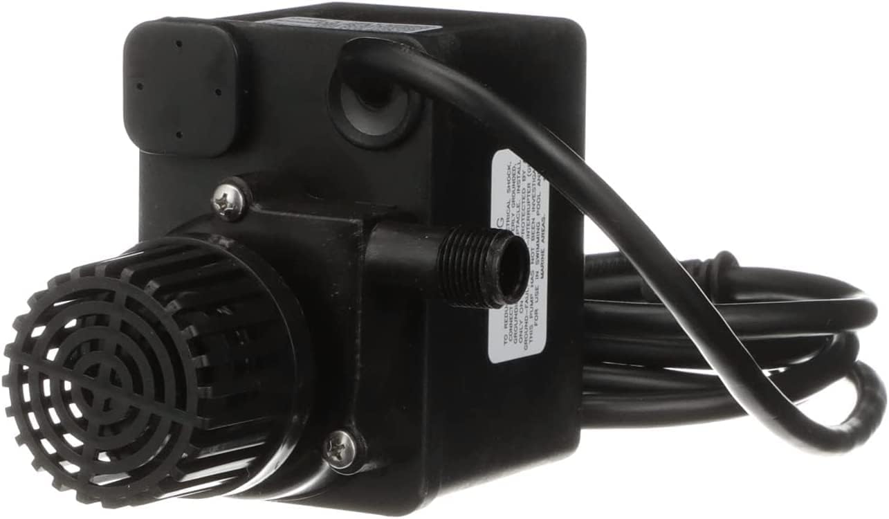 Little Giant PE-2.5F-PW 115 Volt, 1/28 HP, 475 GPH Submersible Direct Drive Pump for Small Ponds or Fountain with 15-Ft. Cord, Black, 566612