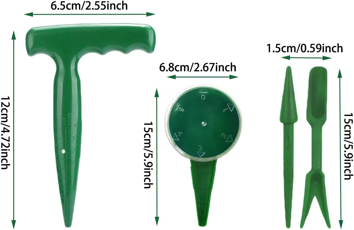 ZLY Adjustable Hand Held Garden Flower Plant Grass Seeds Dispenser Planter Dial Sower Sowing Seeder Gardening Tool Set