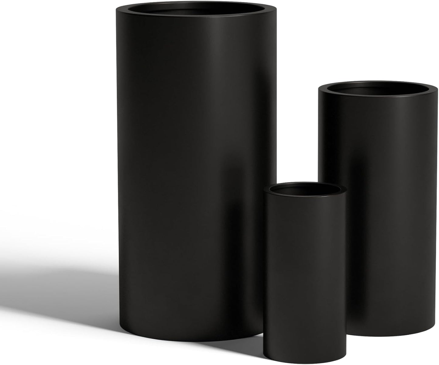 DTY Signature Mount Oxford Tall Outdoor Planter - Large Black 31.5 Inch Height Modern Tall Planter Pot for Indoor & Outdoor Spaces - Stylish Planter for Contemporary Homes and Gardens