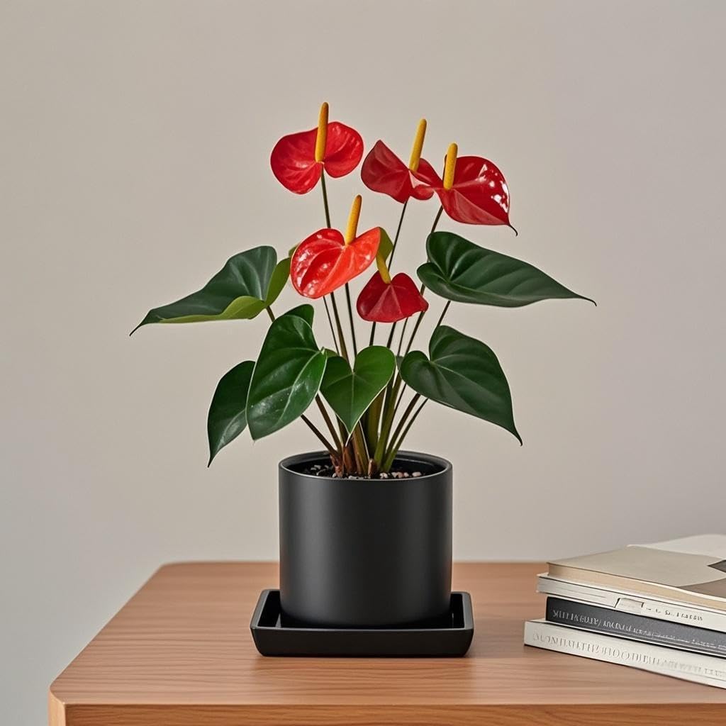 Square Plant Saucer 6 Inch 2 Pack，Plant Trays for Pots, Black Ceramic Plant Saucers for Indoors Outdoors, Plant Drip Tray 4 6 8 10 12 14 Inch