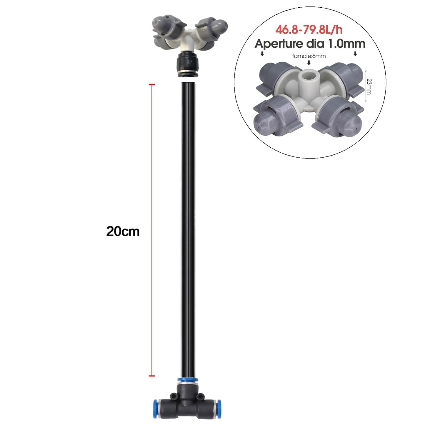New drip Irrigation kit, Automatic Garden Watering System, Quick Connector and 360-degree Bending Dropper atomizing Copper Nozzle, Garden Plant Lawn Courtyard Watering System. (Cross Atomization)