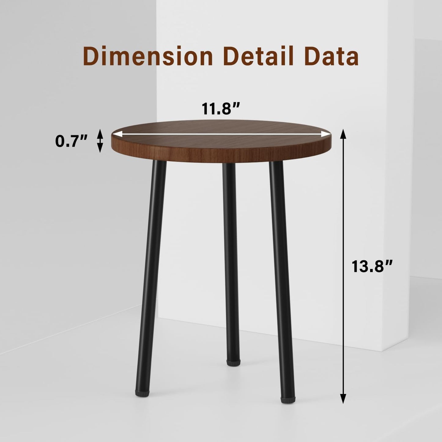Plant Stand Indoor 14'': Indoor Plant Stand 2 Pack Metal Plant Table - Wood Plant Stool Outdoor Small Round Side End Table Mid Century Modern Decor - Home Decor