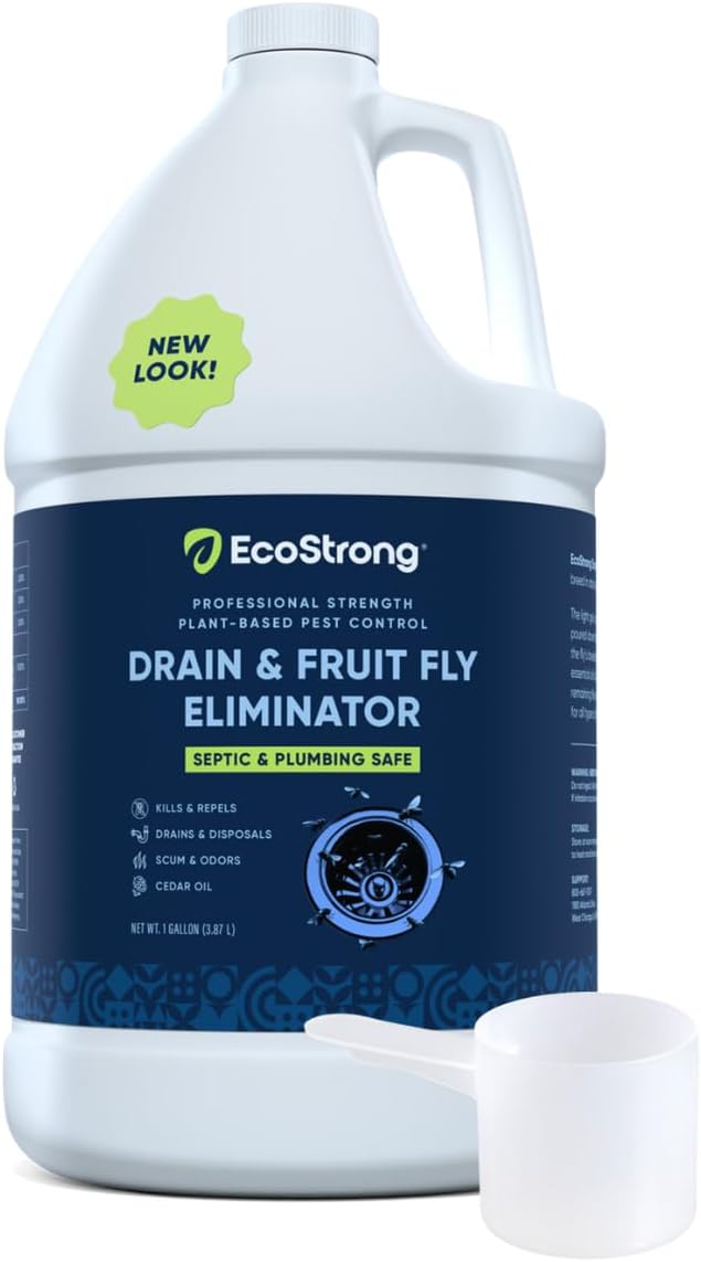Fruit Fly Drain Treatment | Drain Fly Eliminator | All-Natural, Eliminates Gnats, Sewer Flies and More - Works in All Drains - 1 Gallon
