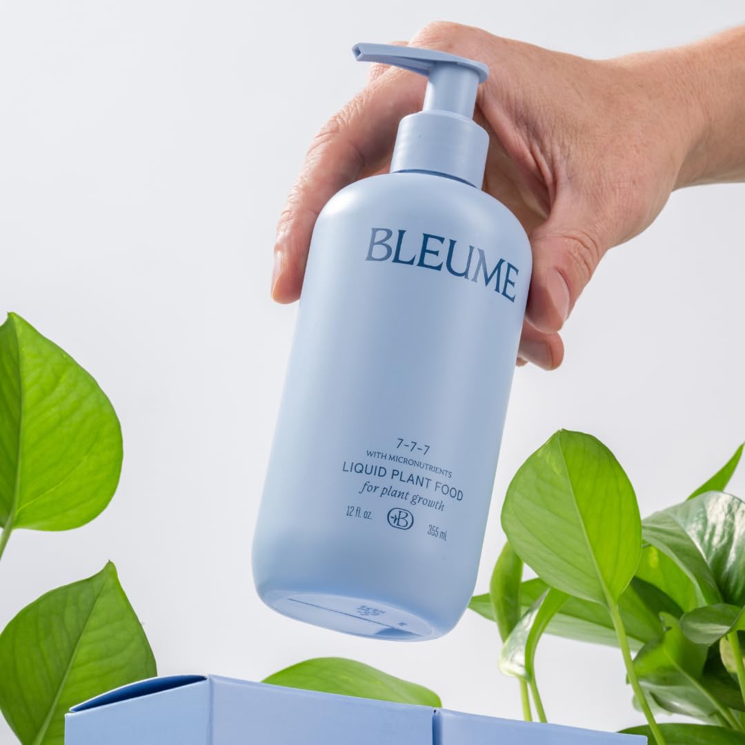 Liquid Plant Food, All-Purpose Houseplant Fertilizer, NPK 7-7-7, with Micronutrients, 4 Pumps per Liter, 12 fl oz, Made in The USA