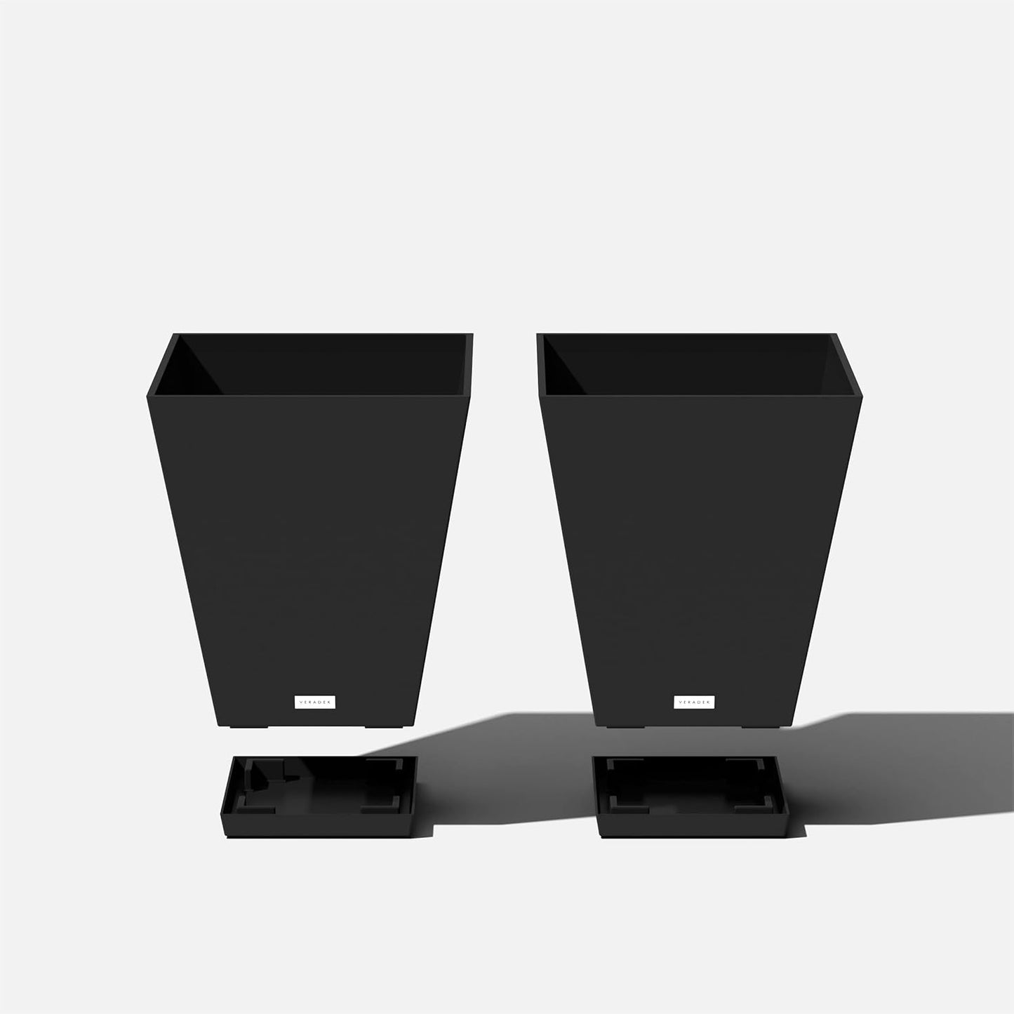 Veradek Pure Series Nobleton Plastic Planter - Large Pots for Indoor or Outdoor Porch/Patio | Durable All-Weather Use with Drainage Holes | Modern Planter Décor for Flowers, Shrubs, Trees