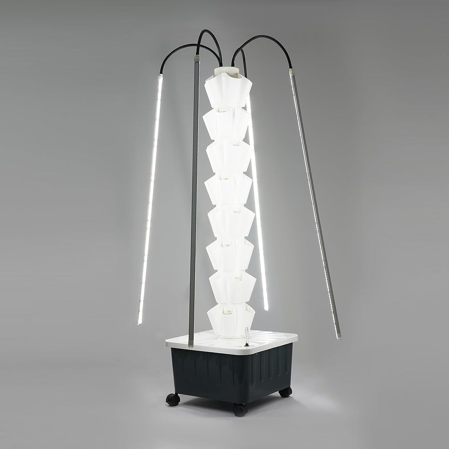 Hydroponics Growing System with LED Grow Lights, 40-Plants Indoor Vertical Hydroponic Tower, Vertical Garden Planter with Wheels, Hydroponic Germination Kit for Fruits, Vegetables, Herbs