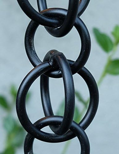 Nutshell Stores Double Loops Rain Chain - Black - 9 Feet