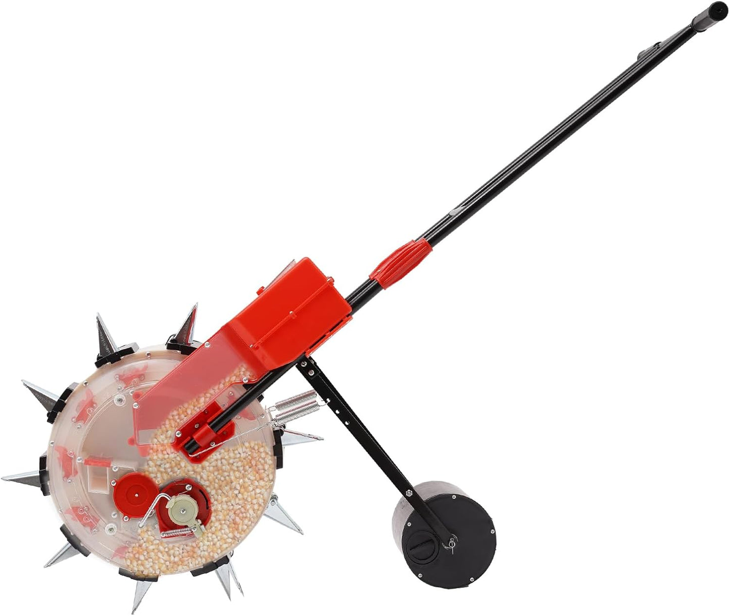 Hand-Pushed Roller Seeder, 10-Nozzles Garden Sowing Portable Multi Functional Precision Manual Seed Planter Conveyor Belt Sowing Tools for Growing Corn, Peanuts,Cotton, Mung Beans