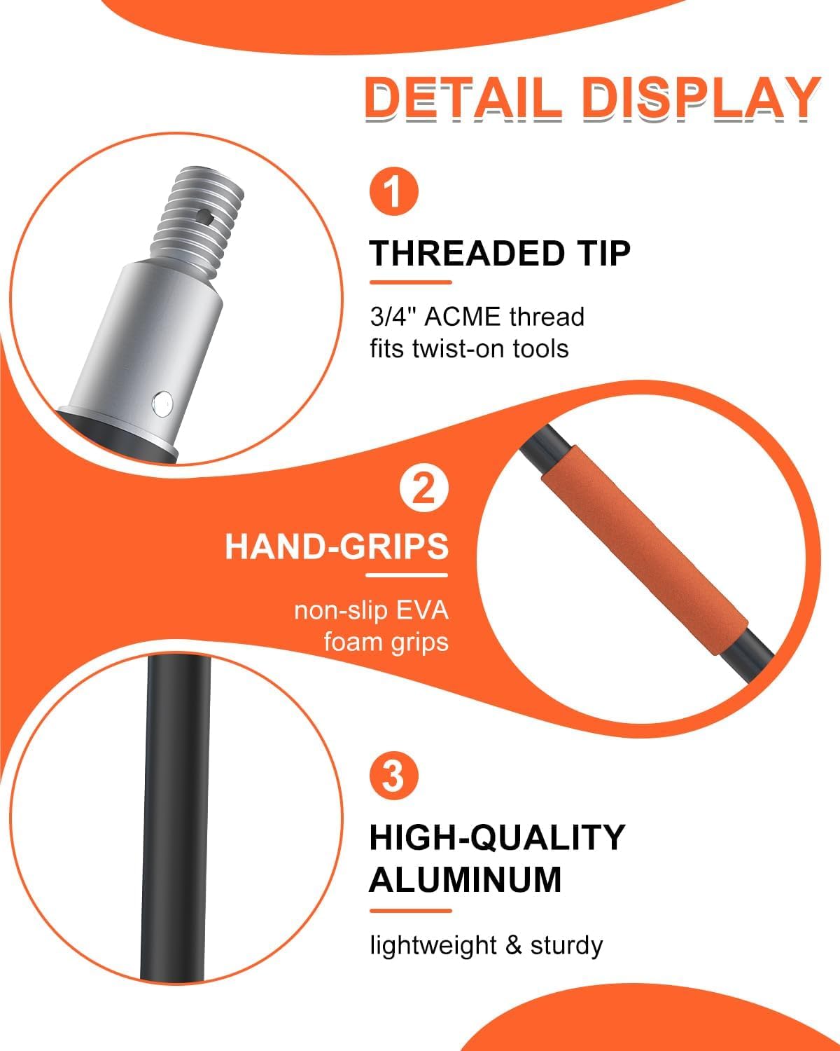 Buyplus 26ft High Reach Fruit Picker with Basket Telescoping, 5-20 Foot Heavy Duty Sturdy Aluminium Telescoping Extension Pole, Easy to Attach Twist-On Metal Basket for Picking Mango Avocado Lemon